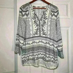 Rose + Olive Long Sleeve Blouse